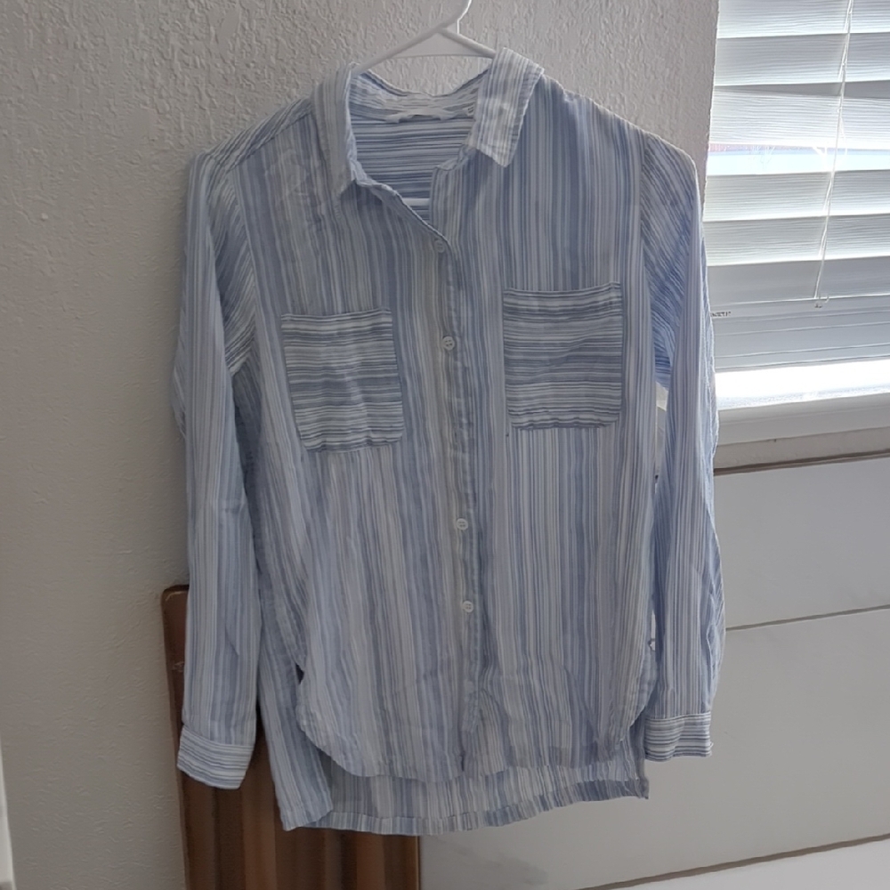 Blue Striped Athleta Shirt